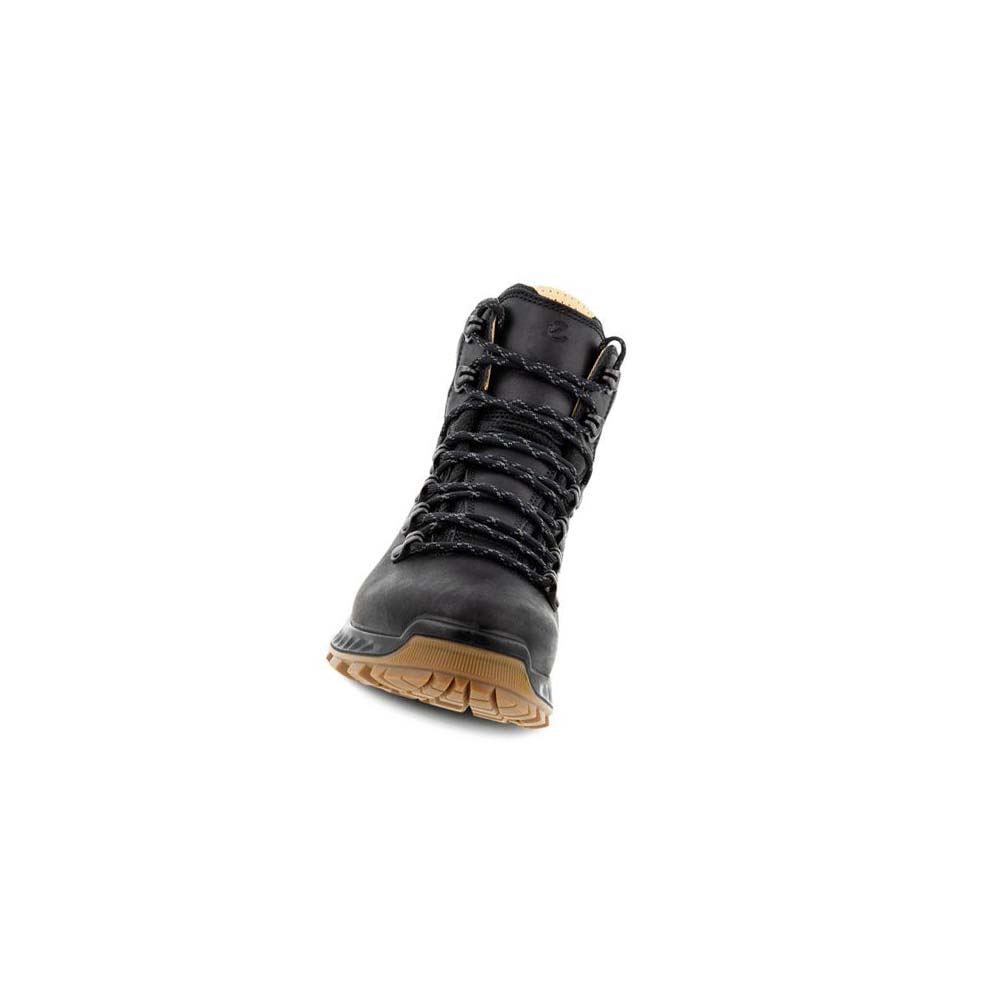 Women's Ecco Exohike Retro Hiker Boots Black | Canada 10EBC